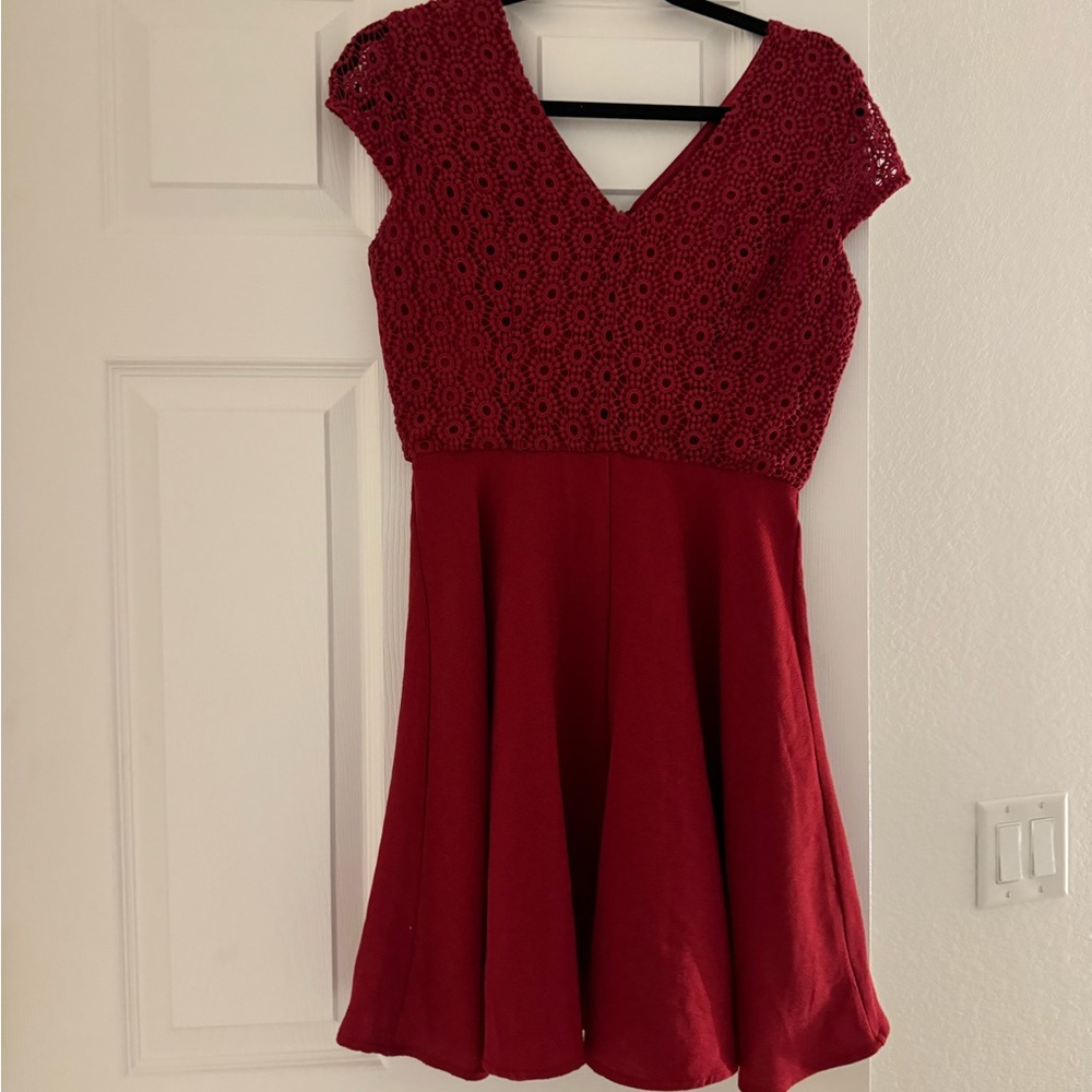 Red party dress